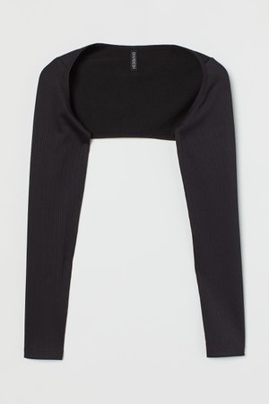 Ribbed Bolero Sweater - Black - Ladies | H&M US