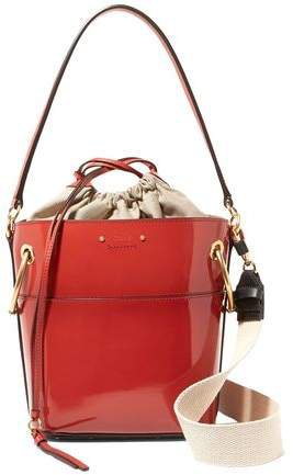 Roy Small Glossed-leather Bucket Bag