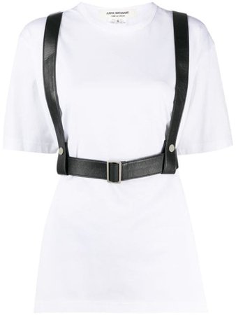 White Junya Watanabe harness faux-leather top JFT004051 - Farfetch