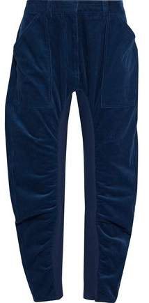 Tina Cropped Gathered Cotton-corduroy Tapered Pants