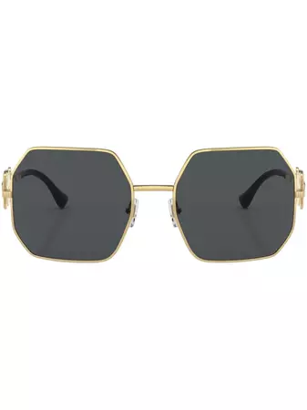 Versace Eyewear Medusa-plaque Geometric Sunglasses - Farfetch