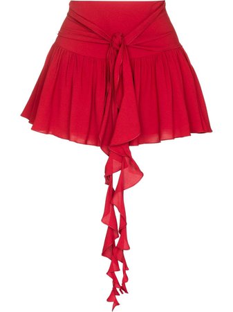Blumarine tie-waist Ruffled Skirt - Farfetch