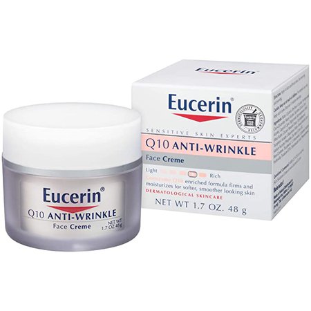 Amazon.com: Eucerin Q10 Anti-Wrinkle Face Cream, Fragrance Free, Moisturizes for Softer Smoother Skin, 1.7 Oz : Beauty & Personal Care