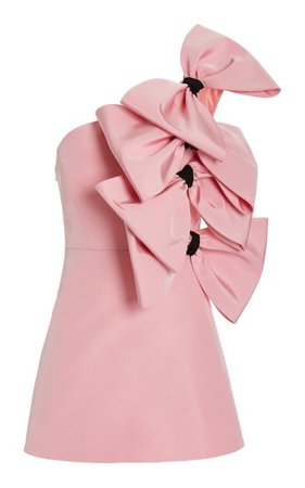 Bow-Detailed Silk Mini Dress By Carolina Herrera | Moda Operandi