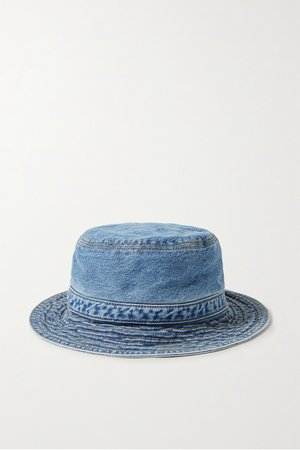 Blue Organic denim bucket hat | GANNI | NET-A-PORTER