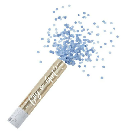 Blue confetti gender reveal