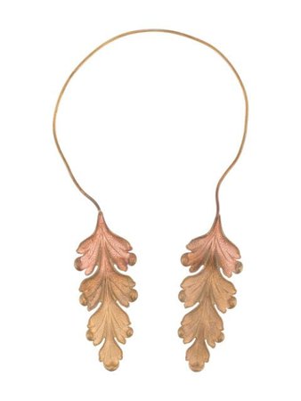 Ann Demeulemeester Twin Acanthus Leaf Necklace - Farfetch