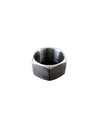 silver metal bolt rings jewelry