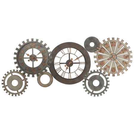MAISONS DU MONDE Metal Cogwheel Clock