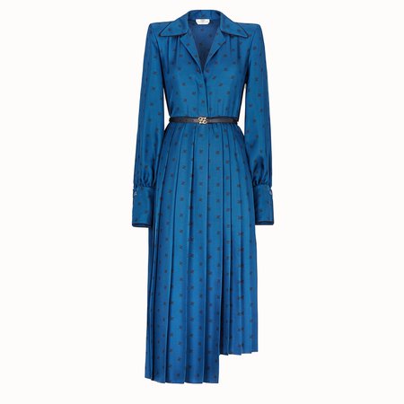Blue silk dress - DRESS | Fendi