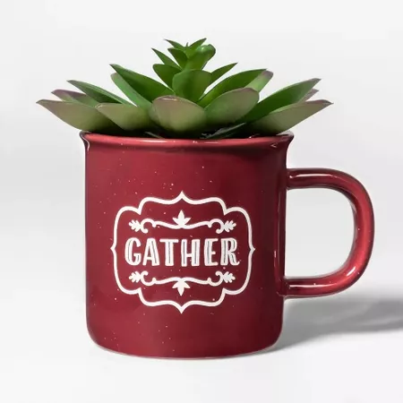 Harvest "Gather" Mug Succulent - Spritz™ : Target