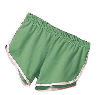 Green track shorts