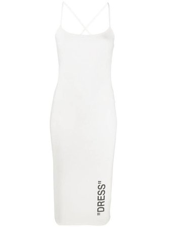 Off-White "Dress" Slogan Midi Dress | Farfetch.com
