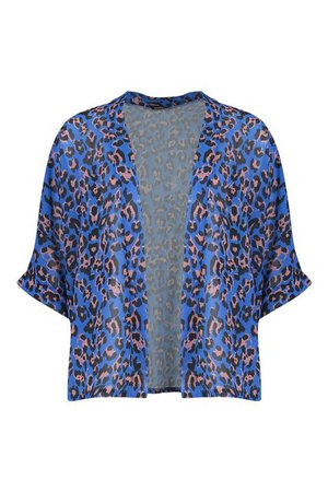 Leopard Print Chiffon Kimono | Boohoo