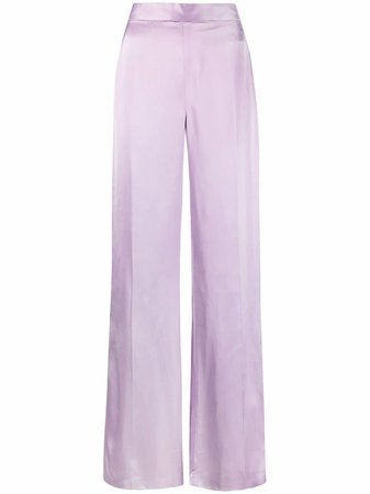 There Was One Flared satin-effect Trousers - Farfetch
