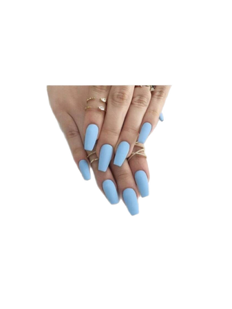 blue pastel nails manicure