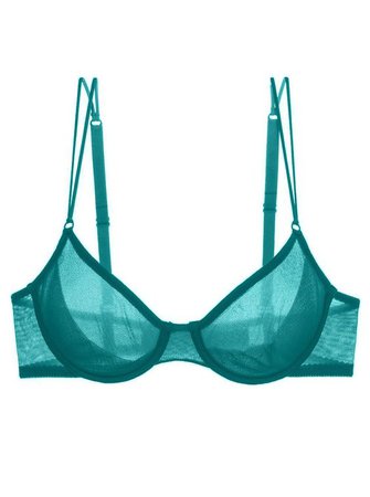 blue green bra