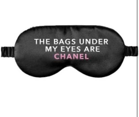 Satin Eye Mask- Bags Are Chanel