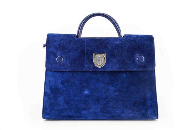 Dior Diorever Blue Suede Leather Shoulder Bag - Tradesy