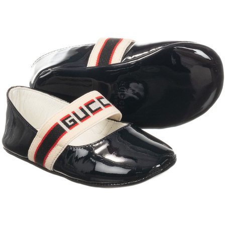 Gucci - Blue Patent Leather Baby Shoes | Childrensalon