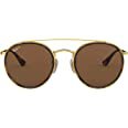 Amazon.com: Ray-Ban RB3647N Double Bridge Round Sunglasses, Black/Polarized Green, 51 mm : Clothing, Shoes & Jewelry