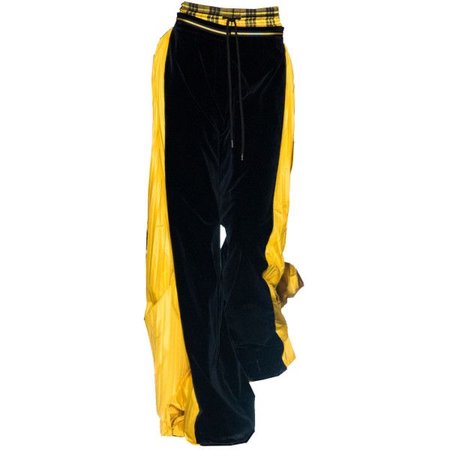 yellow black pants