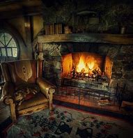 Cabin Fireplace Winter - Bing images