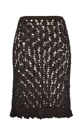Flamenca Crocheted Organic Cotton Midi Skirt By Akoia Swim | Moda Operandi