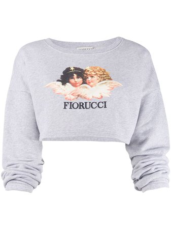 Fiorucci Vintage Angels Cropped Sweatshirt - Farfetch