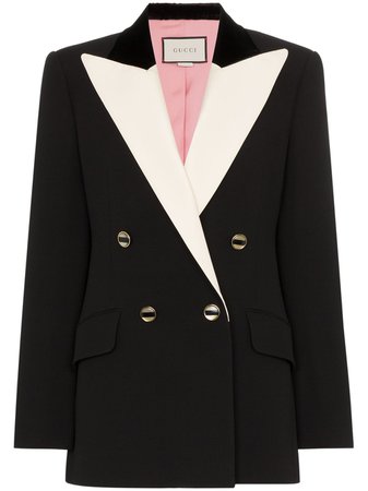 Black Gucci Tailored Tuxedo Jacket | Farfetch.com