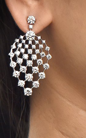 18k White Gold Diamond Illumination Earrings By Harakh