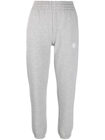 Shop ANINE BING Evan logo track pants with Express Delivery - FARFETCH