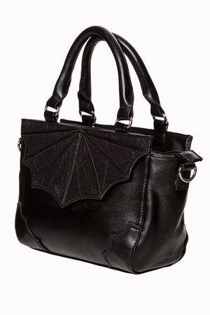 Black Widow Large Bat Wing Gothic Handbag by Banned | Gothic