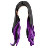 Black Hair w/ Purple Highlights