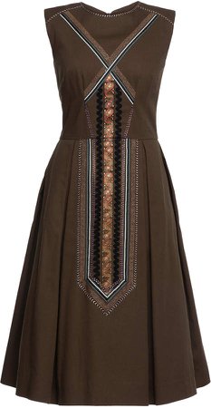 Lena Hoschek Althea Ribbon-Detailed Midi Dress