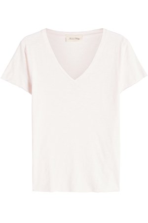 V-Neck T-Shirt with Cotton Gr. M