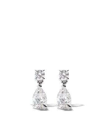 Silver As29 18Kt White Gold Mye Diamond Earrings | Farfetch.com