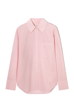 Cos - OVERSIZED LONG-SLEEVE SHIRT in Light Pink