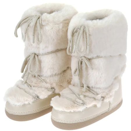 White winter boots