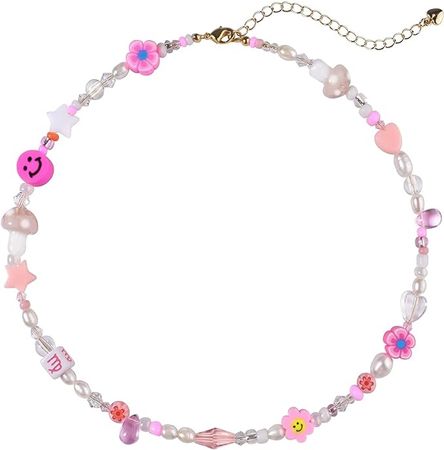 Amazon.com: Beaded Necklace Virgo Necklace Virgo Zodiac Gifts for Women Bead Necklace Choker Y2K Trendy Pink Pearl Necklace Cute Gifts Beads Zodiac Sign Necklaces Jewelry Gift for Teen Girls : Clothing, Shoes & Jewelry
