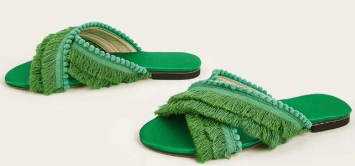 green shein sandals
