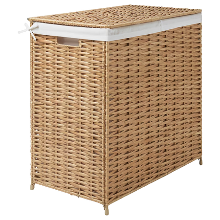 IKEA NATTGIBBA Laundry basket, willow/handmade