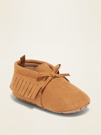Faux-Suede Moccasin Booties for Baby | Old Navy