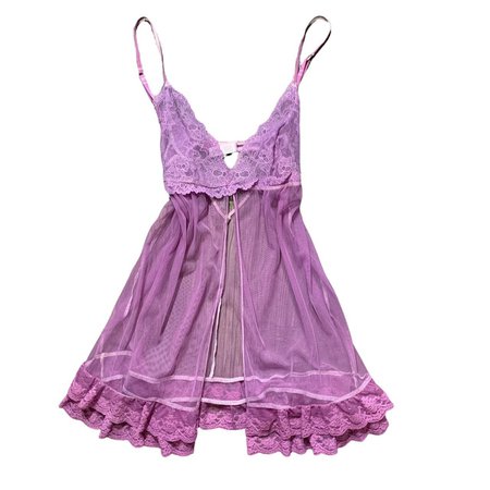 Violet purple vintage lingerie slip dress night... - Depop
