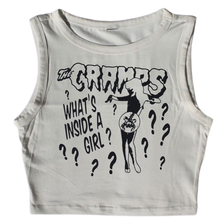 the cramps "what's inside a girl?" cropped tank top