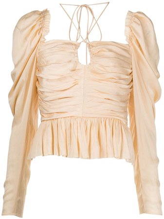 Shop Ulla Johnson Mirelle peplum blouse with Express Delivery - FARFETCH