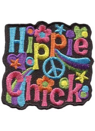 hippie chick png colorful fun