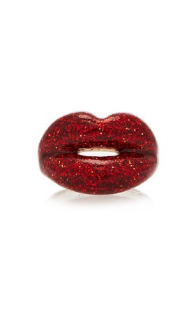 Hot Lips by Solange Glitter Red Hotlips Ring