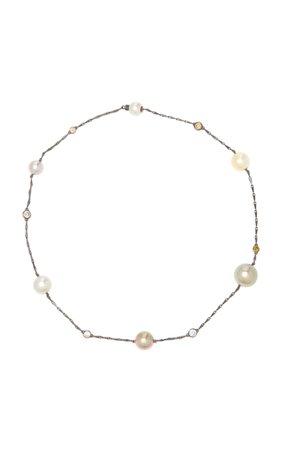 18K Black Gold And Multi-Stone Necklace by Gioia | Moda Operandi