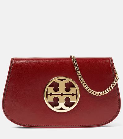 Reva Small Leather Shoulder Bag in Red - Tory Burch | Mytheresa